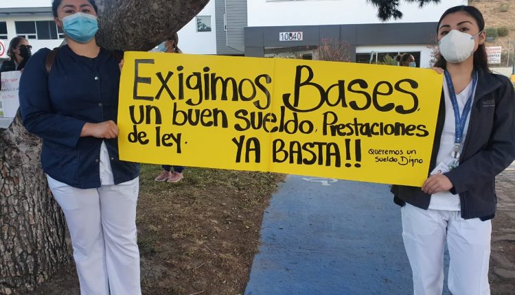 Protesta, enfermeros, hospital general, Covid-19