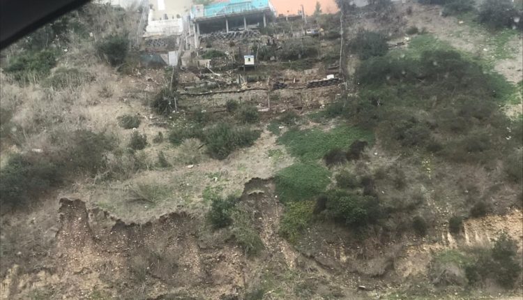 Derrumbes, Hacienda Lindavista, Invasión