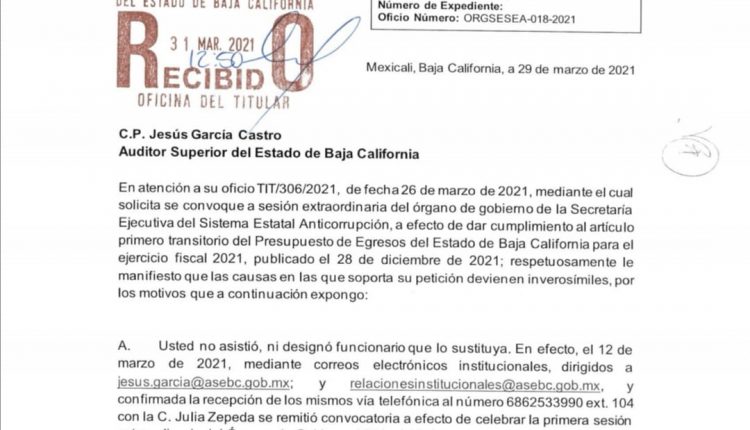 Reclama Auditor Superior nueva sesión del Sistema Estatal Anticorrupción (1)